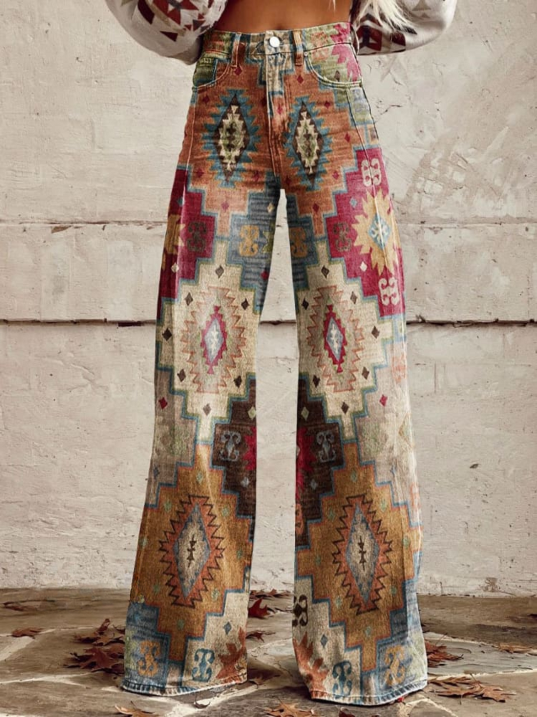 Léa - Retro Chevron Pants